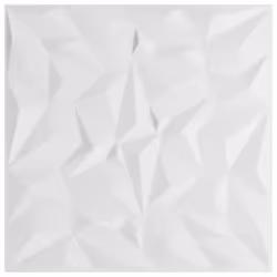 vidaXL 3D Wall Panels Self-adhesive Wall Panel Decor Wallpaper Wall Covering - white, 12 pcs