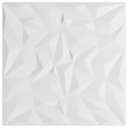 vidaXL 3D Wall Panels Self-adhesive Wall Panel Decor Wallpaper Wall Covering - white, 24 pcs