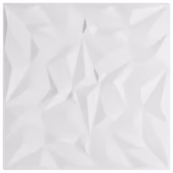 vidaXL 3D Wall Panels Self-adhesive Wall Panel Decor Wallpaper Wall Covering - white, 48 pcs