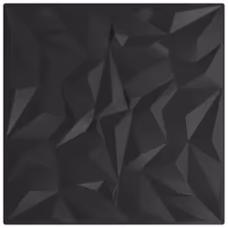vidaXL 3D Wall Panels Self-adhesive Wall Panel Decor Wallpaper Wall Covering - black, 48 pcs
