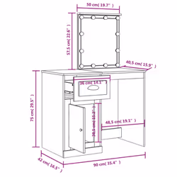 VidaXL 834975 bedroom vanity/vanity set - Additional view 3