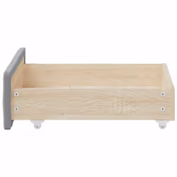 vidaXL Bed Drawers Storage Unit Home Bed Box 2 pcs Engineered Wood and Fabric - light grey