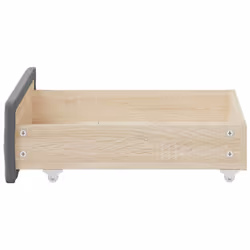 vidaXL Bed Drawers Storage Unit Home Bed Box 2 pcs Engineered Wood and Fabric - dark grey - Additional view 4