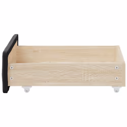 vidaXL Bed Drawers Storage Unit Home Bed Box 2 pcs Engineered Wood and Fabric - black