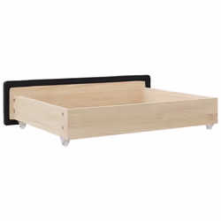 vidaXL Bed Drawers Storage Unit Home Bed Box 2 pcs Engineered Wood and Fabric - black - Additional view 4