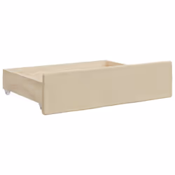 vidaXL Bed Drawers Storage Unit Home Bed Box 2 pcs Engineered Wood and Fabric - cream