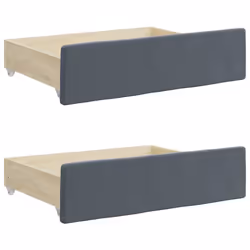 vidaXL Bed Drawers 2 pcs Dark Grey Engineered Wood and Velvet storage drawer