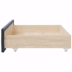 vidaXL Bed Drawers 2 pcs Dark Grey Engineered Wood and Velvet storage drawer - Additional view 4