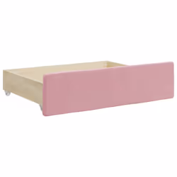 vidaXL Bed Drawers Storage Unit Bed Box 2 pcs Pink Engineered Wood and Velvet