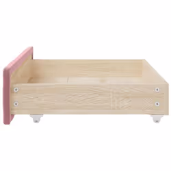 vidaXL Bed Drawers Storage Unit Bed Box 2 pcs Pink Engineered Wood and Velvet - Additional view 4