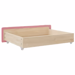 vidaXL Bed Drawers Storage Unit Bed Box 2 pcs Pink Engineered Wood and Velvet - Additional view 5