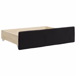 vidaXL Bed Drawers Storage Unit Bed Box 2 pcs Black Engineered Wood and Velvet