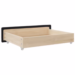 vidaXL Bed Drawers Storage Unit Bed Box 2 pcs Black Engineered Wood and Velvet - Additional view 4