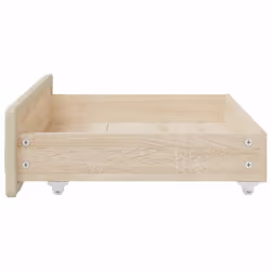 vidaXL Bed Drawers Storage Unit Bed Box 2 pcs Engineered Wood and Faux Leather - cream