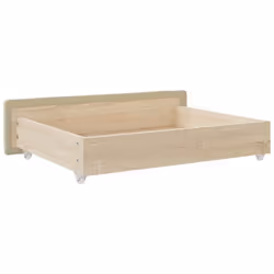 vidaXL Bed Drawers Storage Unit Bed Box 2 pcs Engineered Wood and Faux Leather - cream - Additional view 4