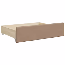 vidaXL Bed Drawers Storage Unit Bed Box 2 pcs Engineered Wood and Faux Leather - cappuccino