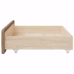 vidaXL Bed Drawers Storage Unit Bed Box 2 pcs Engineered Wood and Faux Leather - cappuccino
