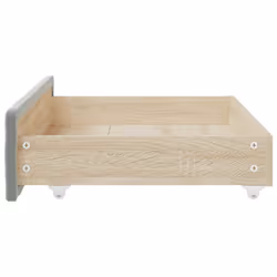 vidaXL Bed Storage Drawers Bedroom Underbed Organiser 2 pcs Engineered Wood - light grey, velvet