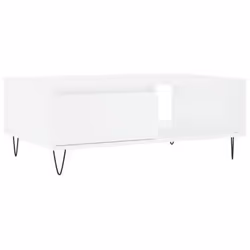 vidaXL Coffee Table Side Table End Table Sofa Table Black Engineered Wood - white