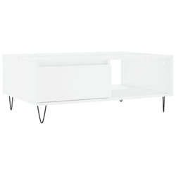 vidaXL Coffee Table Side Table End Table Sofa Table Black Engineered Wood - white