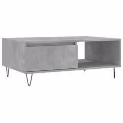 vidaXL Coffee Table Side Table End Table Sofa Table Black Engineered Wood - concrete grey