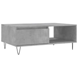 vidaXL Coffee Table Side Table End Table Sofa Table Black Engineered Wood - concrete grey