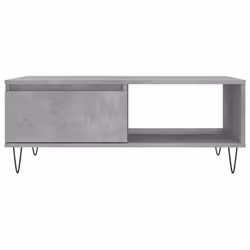 vidaXL Coffee Table Side Table End Table Sofa Table Black Engineered Wood - concrete grey - Additional view 4