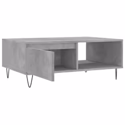 vidaXL Coffee Table Side Table End Table Sofa Table Black Engineered Wood - concrete grey - Additional view 5