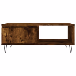 vidaXL Coffee Table Side Table End Table Sofa Table Black Engineered Wood - smoked oak - Additional view 4