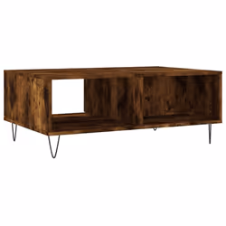 vidaXL Coffee Table Side Table End Table Sofa Table Black Engineered Wood - smoked oak - Additional view 7