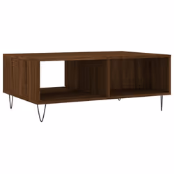 vidaXL Coffee Table Side Table End Table Sofa Table Black Engineered Wood - brown oak - Additional view 7