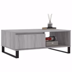 vidaXL Coffee Table Side Table End Table Sofa Table White Engineered Wood - grey sonoma
