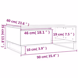 vidaXL Coffee Table Side Table End Table Sofa Table White Engineered Wood - grey sonoma