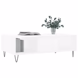 vidaXL Coffee Table Side Table Telephone Table Concrete Grey Engineered Wood - white
