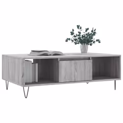 vidaXL Coffee Table Side Table Telephone Table Concrete Grey Engineered Wood - grey sonoma