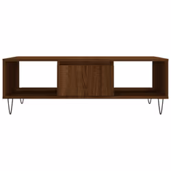 vidaXL Coffee Table Side Table Telephone Table Concrete Grey Engineered Wood - brown oak - Additional view 4
