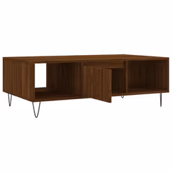 vidaXL Coffee Table Side Table Telephone Table Concrete Grey Engineered Wood - brown oak - Additional view 5
