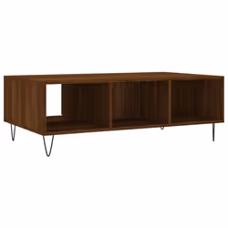 vidaXL Coffee Table Side Table Telephone Table Concrete Grey Engineered Wood - brown oak - Additional view 7