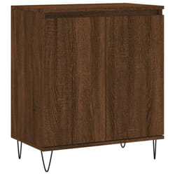 vidaXL Sideboard Storage Cabinet Side Cabinet Cupboard White Engineered Wood - brown oak