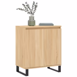 vidaXL Sideboard Storage Cabinet Side Cabinet Cupboard White Engineered Wood - sonoma oak