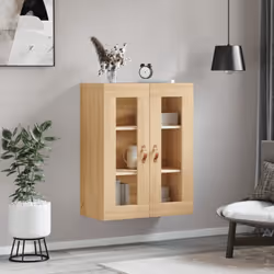 vidaXL Wall Mounted Cabinet Bathroom Cabinet Storage Hanging Wall Cabinet - sonoma oak