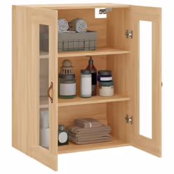 vidaXL Wall Mounted Cabinet Bathroom Cabinet Storage Hanging Wall Cabinet - sonoma oak - Additional view 4