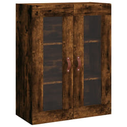 vidaXL Wall Mounted Cabinet Bathroom Cabinet Storage Hanging Wall Cabinet - smoked oak