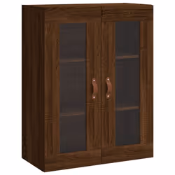 vidaXL Wall Mounted Cabinet Bathroom Cabinet Storage Hanging Wall Cabinet - brown oak