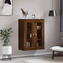 vidaXL Wall Mounted Cabinet Bathroom Cabinet Storage Hanging Wall Cabinet - brown oak