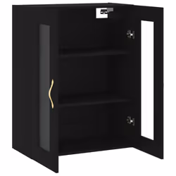 vidaXL Wall Mounted Cabinet Bathroom Wall Storage Cabinet Engineered Wood - black - Additional view 5