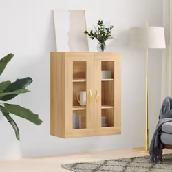 vidaXL Wall Mounted Cabinet Bathroom Wall Storage Cabinet Engineered Wood - sonoma oak