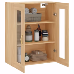 vidaXL Wall Mounted Cabinet Bathroom Wall Storage Cabinet Engineered Wood - sonoma oak - Additional view 4