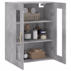 vidaXL Wall Mounted Cabinet Bathroom Wall Storage Cabinet Engineered Wood - concrete grey - Additional view 4