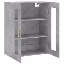 vidaXL Wall Mounted Cabinet Bathroom Wall Storage Cabinet Engineered Wood - concrete grey - Additional view 5